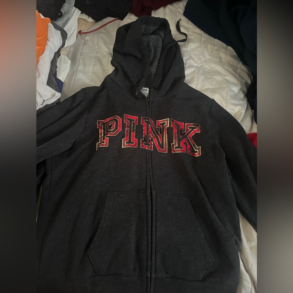 pink zip up